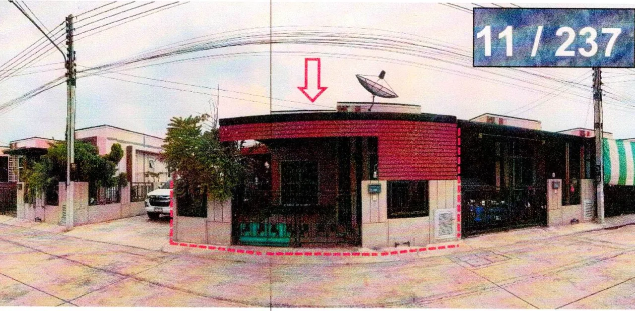 ขายทอดตลาด ที่ดินพร้อมสิ่งปลูกสร้าง ต.บางนาง อ.พานทอง จ.ชลบุรี
