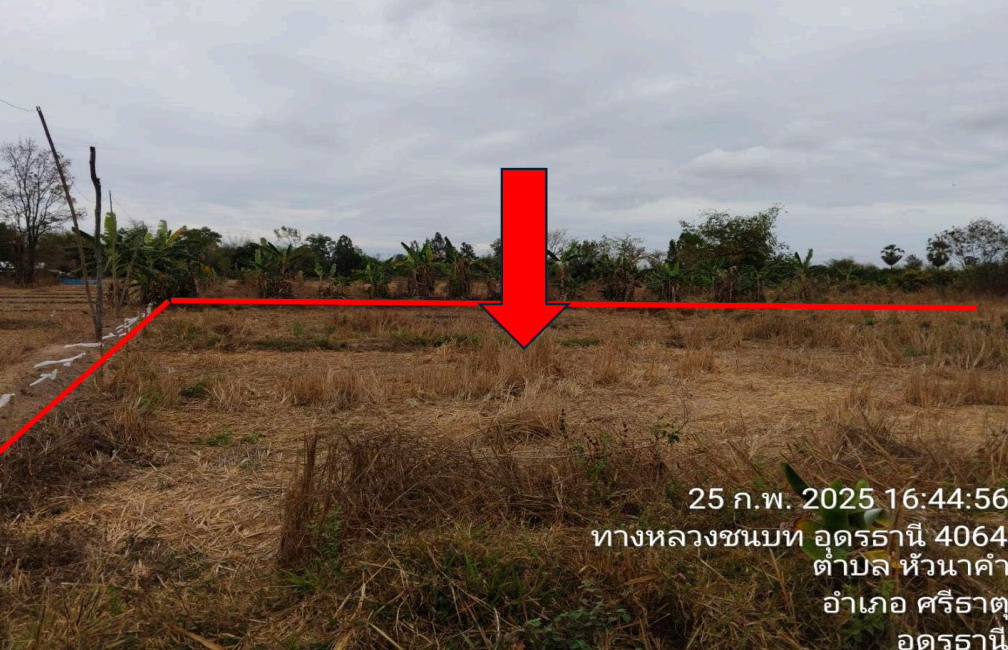 ขายทอดตลาด ที่ดินว่างเปล่า ต.หัวนาคำ อ.ศรีธาตุ จ.อุดรธานี
