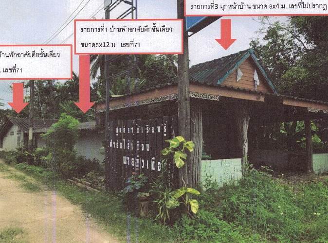ขายทอดตลาด ที่ดินพร้อมสิ่งปลูกสร้าง ต.ห้วยยูง อ.เหนือคลอง จ.กระบี่