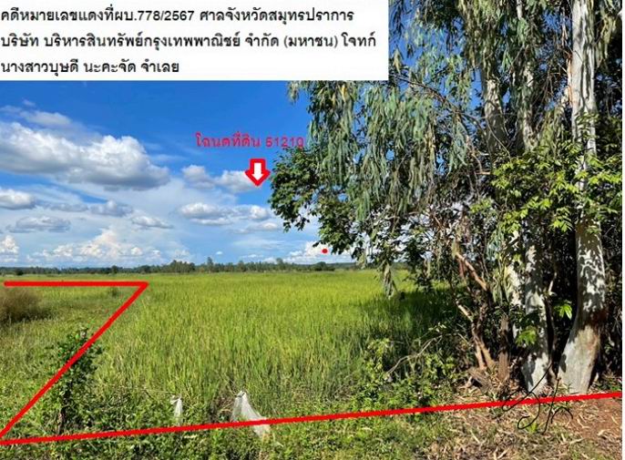 ขายทอดตลาด ที่ดินว่างเปล่า ต.สามผง อ.ศรีสงคราม จ.นครพนม