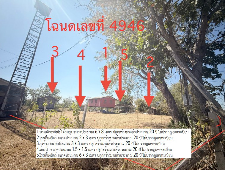 ขายทอดตลาด ที่ดินพร้อมสิ่งปลูกสร้าง ต.หนองบัว อ.คง จ.นครราชสีมา