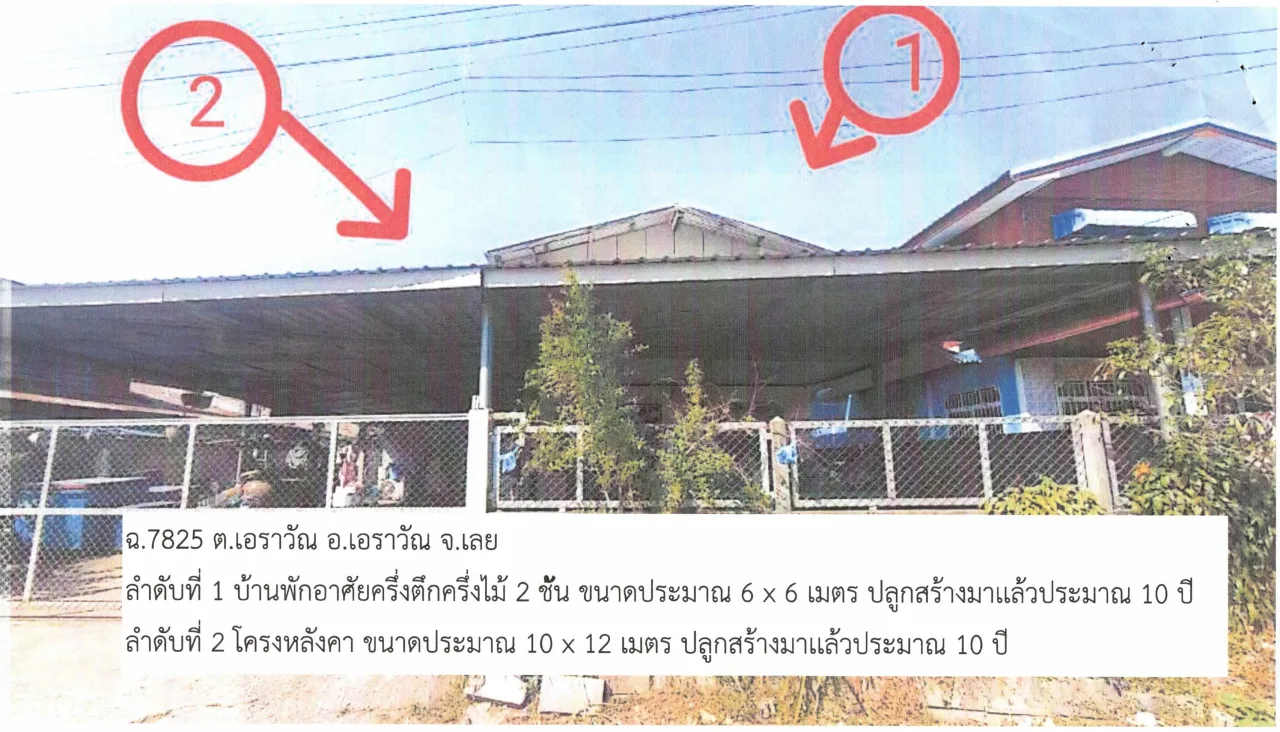 ขายทอดตลาด ที่ดินพร้อมสิ่งปลูกสร้าง ต.นาอาน อ.เมืองเลย จ.เลย
