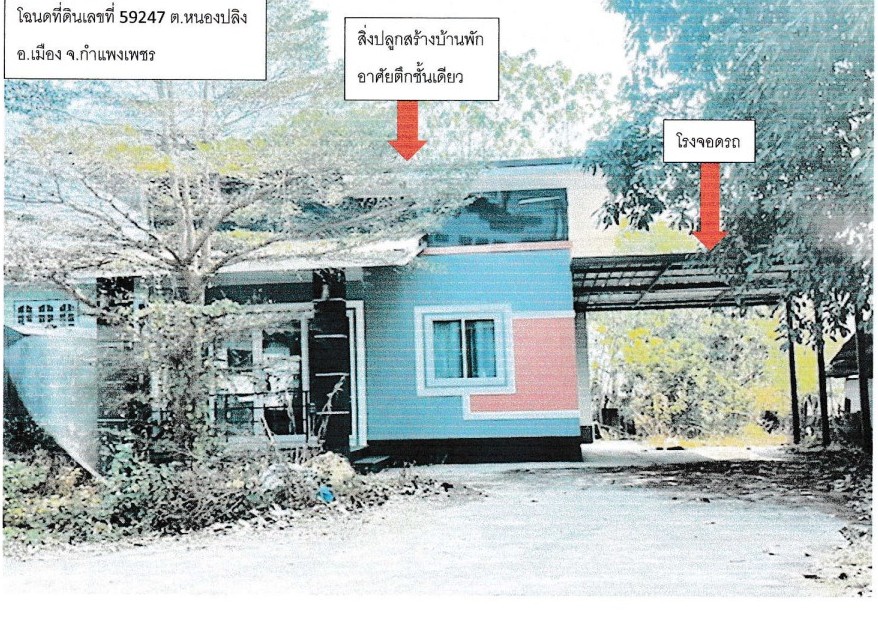 ขายทอดตลาด ที่ดินพร้อมสิ่งปลูกสร้าง ต.หนองปลิง อ.เมืองกำแพงเพชร จ.กำแพงเพชร