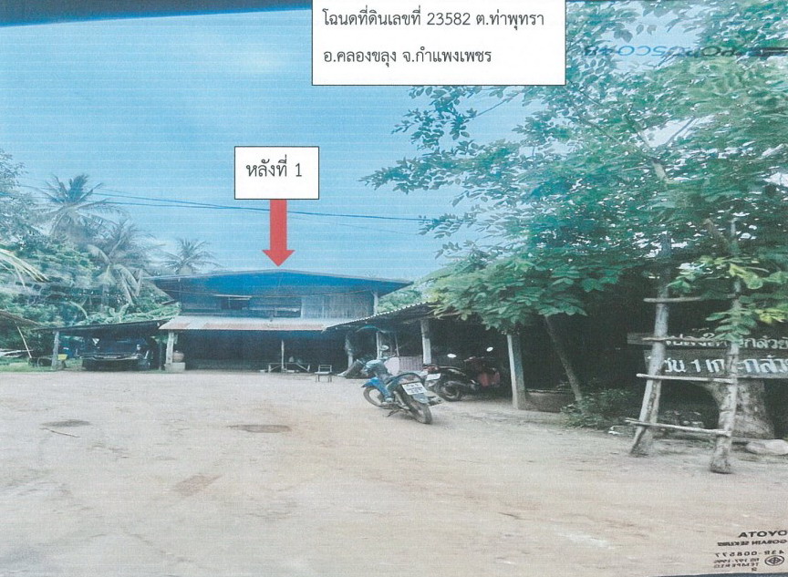 ขายทอดตลาด ที่ดินพร้อมสิ่งปลูกสร้าง ต.ท่าพุทรา อ.คลองขลุง จ.กำแพงเพชร