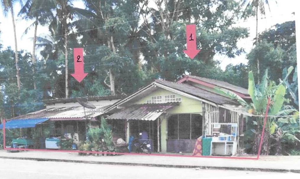 ขายทอดตลาด ที่ดินพร้อมสิ่งปลูกสร้าง ต.ศาลาใหม่ อ.ตากใบ จ.นราธิวาส