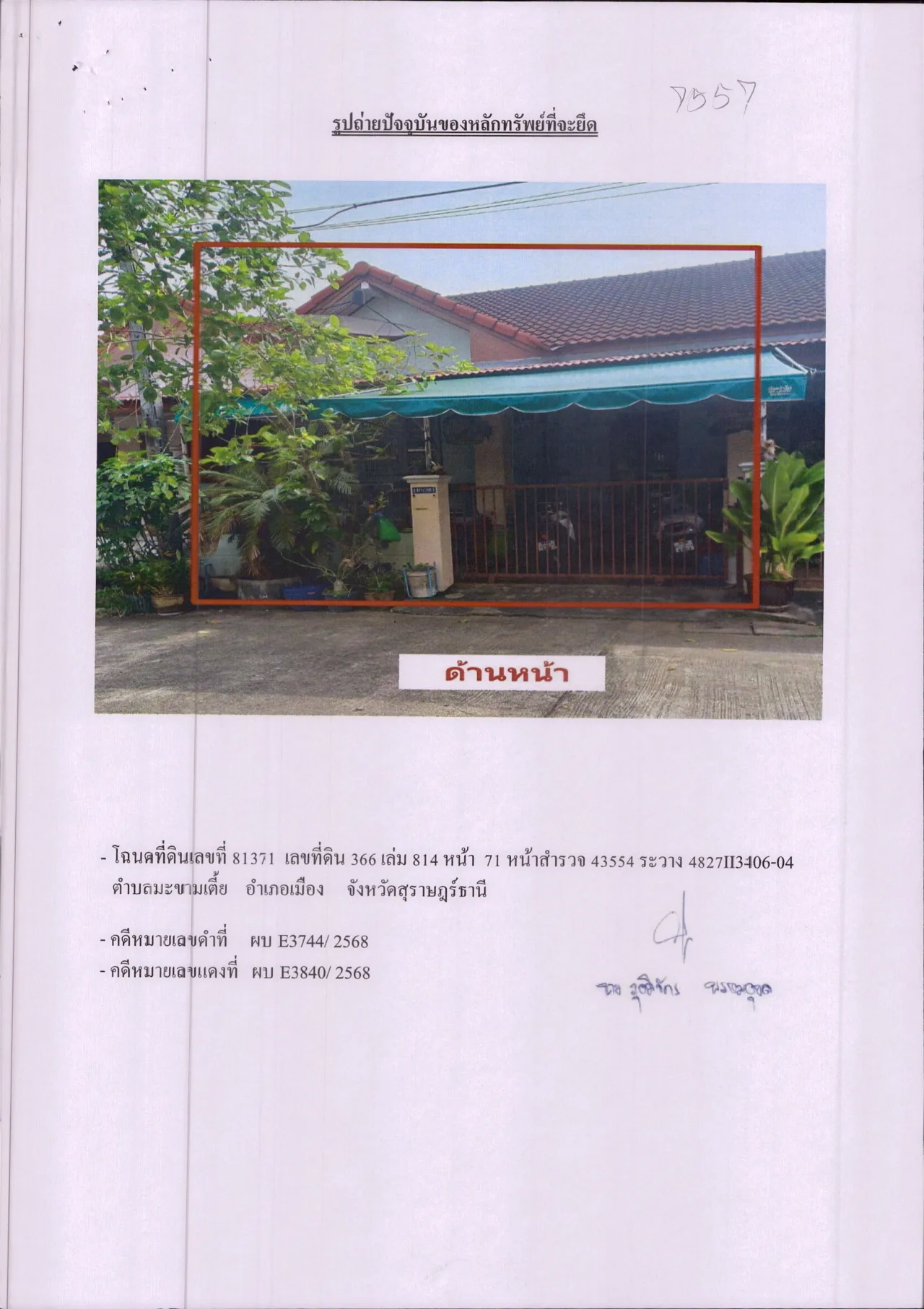 ขายทอดตลาด ที่ดินพร้อมสิ่งปลูกสร้าง ต.มะขามเตี้ย อ.เมืองสุราษฎร์ธานี จ.สุราษฎร์ธานี