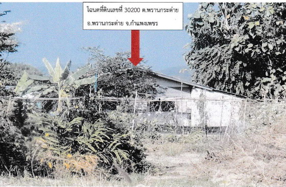 ขายทอดตลาด ที่ดินพร้อมสิ่งปลูกสร้าง ต.พรานกระต่าย อ.พรานกระต่าย จ.กำแพงเพชร