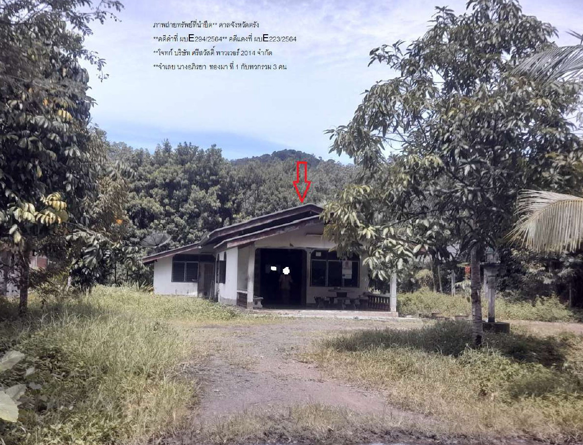 ขายทอดตลาด ที่ดินพร้อมสิ่งปลูกสร้าง ต.เขากอบ อ.ห้วยยอด จ.ตรัง