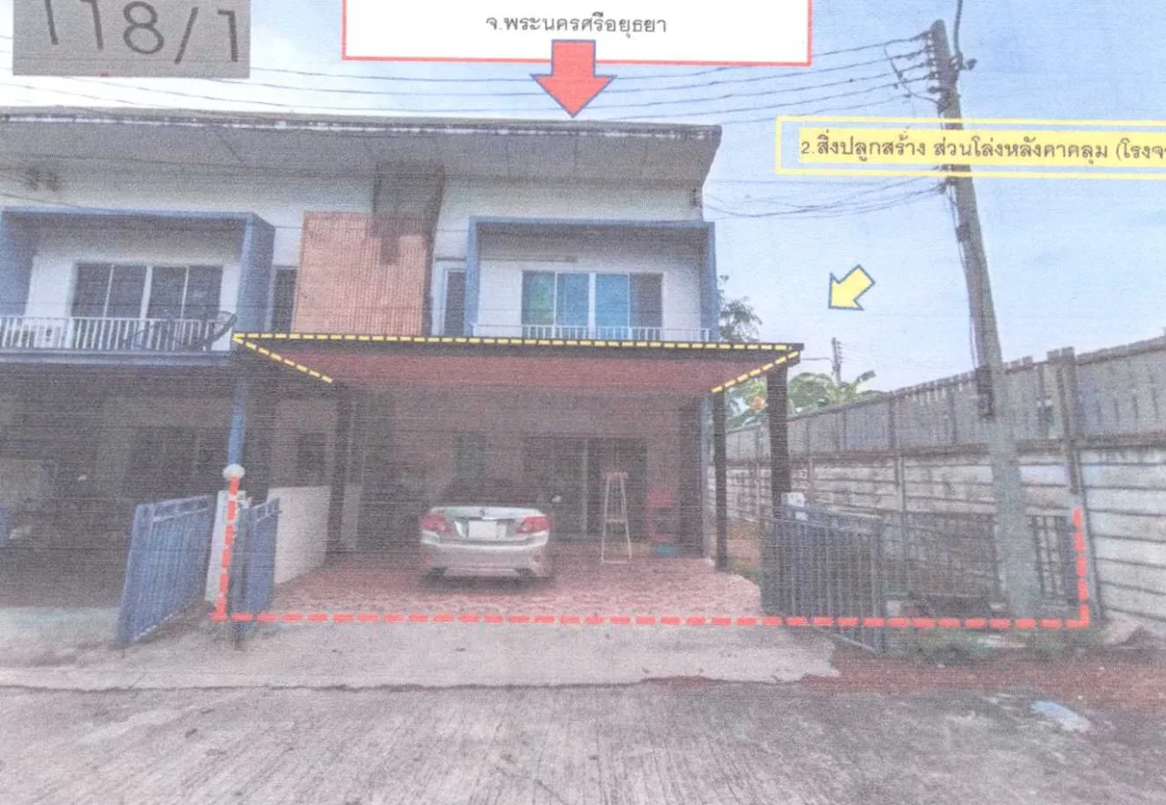 ขายทอดตลาด ที่ดินพร้อมสิ่งปลูกสร้าง ต.บ้านกรด อ.บางปะอิน จ.พระนครศรีอยุธยา