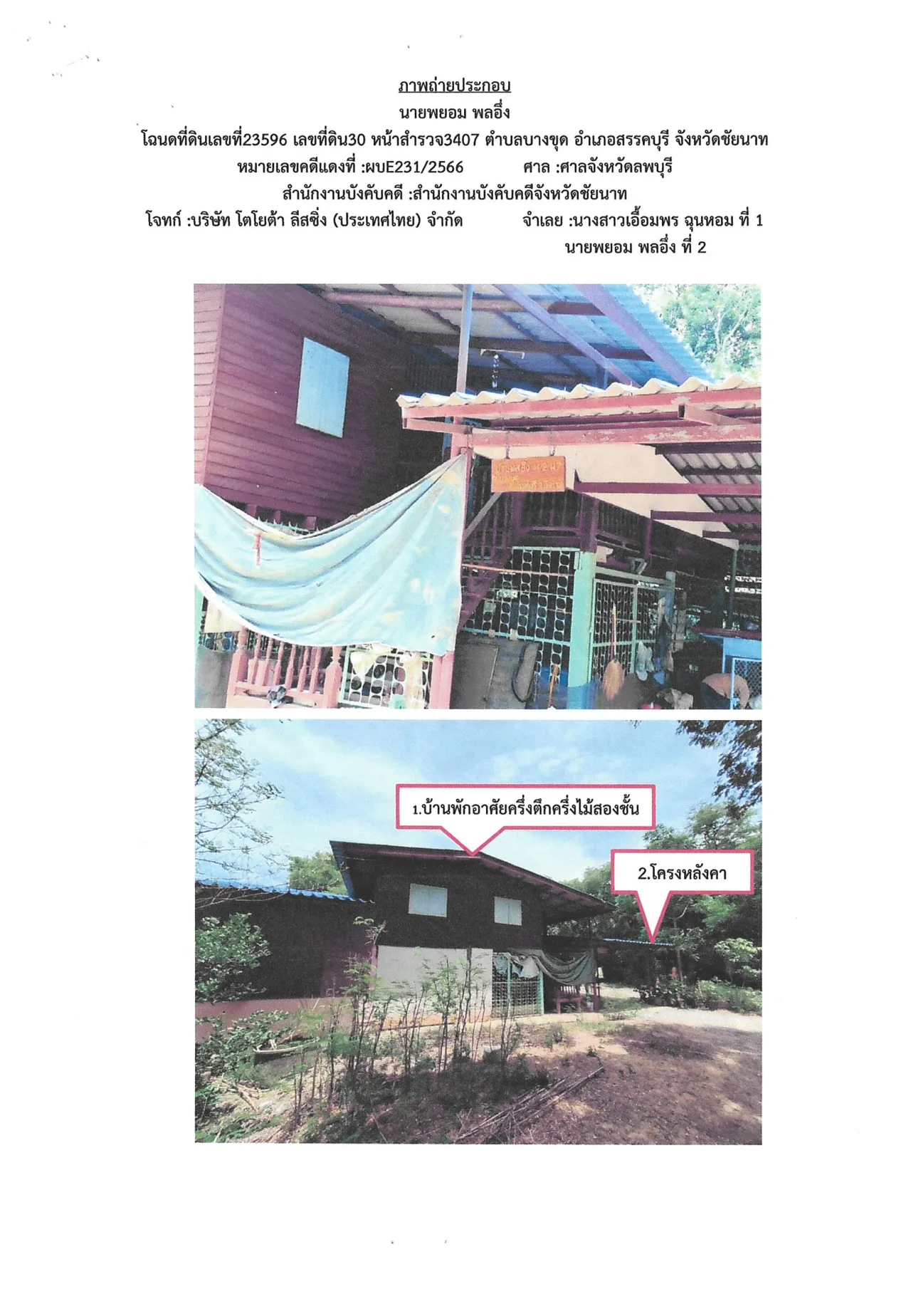 ขายทอดตลาด ที่ดินพร้อมสิ่งปลูกสร้าง ต.บางขุด อ.สรรคบุรี จ.ชัยนาท