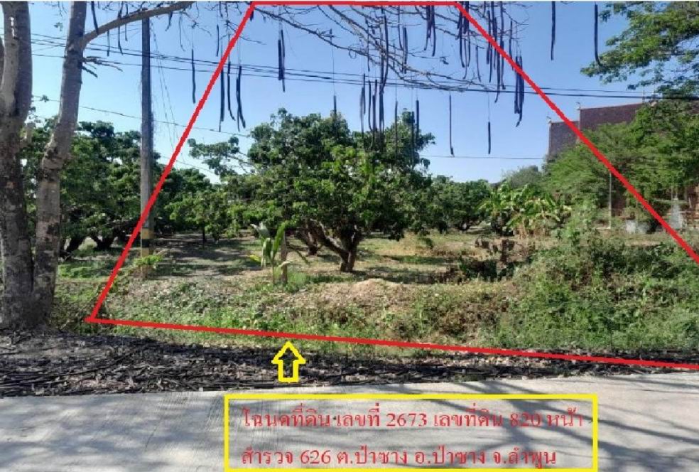 ขายทอดตลาด ที่ดินว่างเปล่า ต.ป่าซาง อ.ป่าซาง จ.ลำพูน