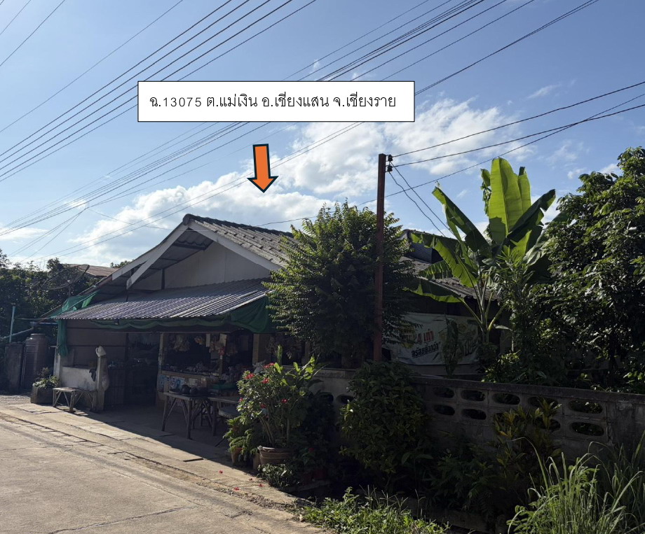 ขายทอดตลาด ที่ดินพร้อมสิ่งปลูกสร้าง ต.แม่เงิน อ.เชียงแสน จ.เชียงราย