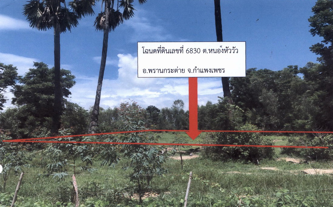 ขายทอดตลาด ที่ดินว่างเปล่า ต.หนองหัววัว อ.พรานกระต่าย จ.กำแพงเพชร
