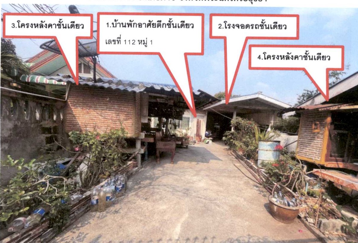 ขายทอดตลาด ที่ดินพร้อมสิ่งปลูกสร้าง ต.โคกม่วง อ.ภาชี จ.พระนครศรีอยุธยา