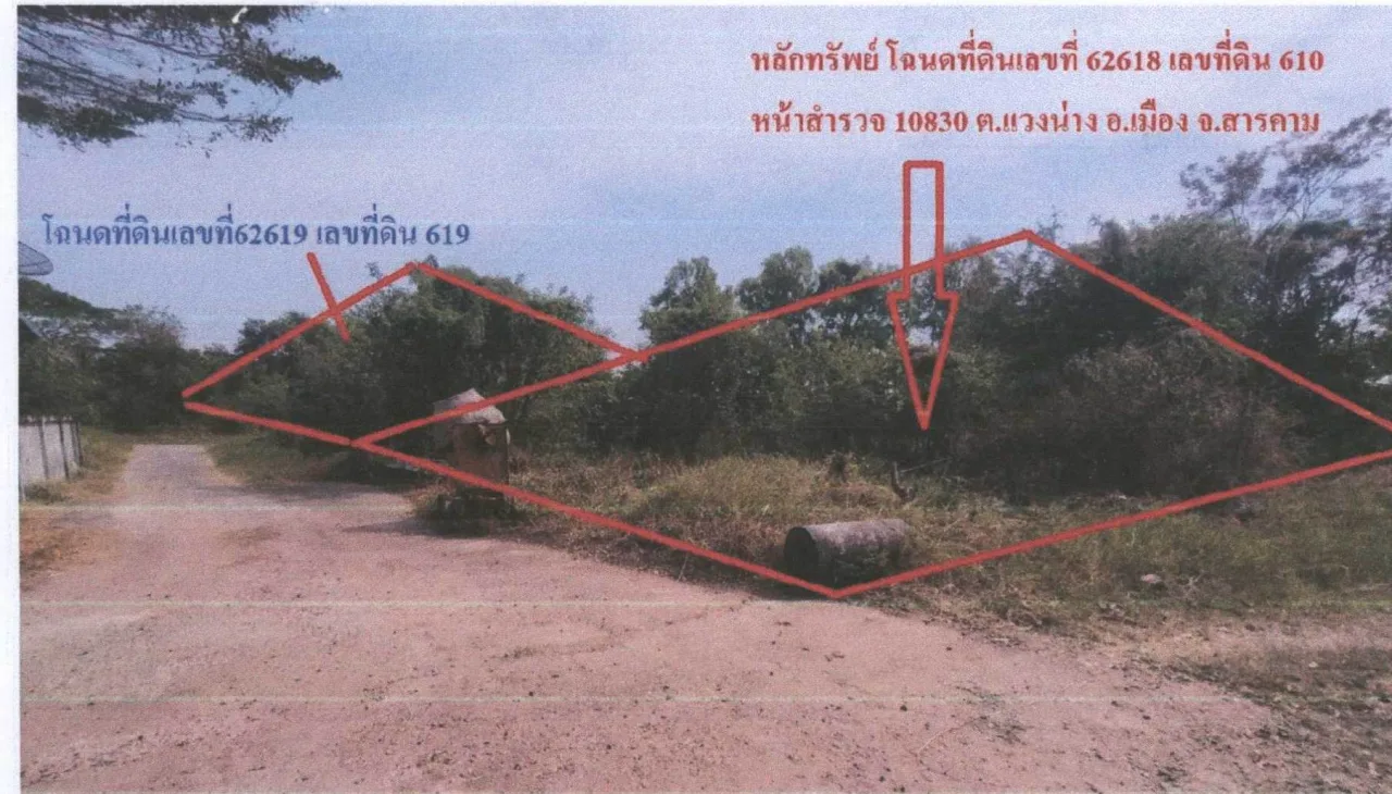 ขายทอดตลาด ที่ดินว่างเปล่า ต.แวงน่าง อ.เมืองมหาสารคาม จ.มหาสารคาม