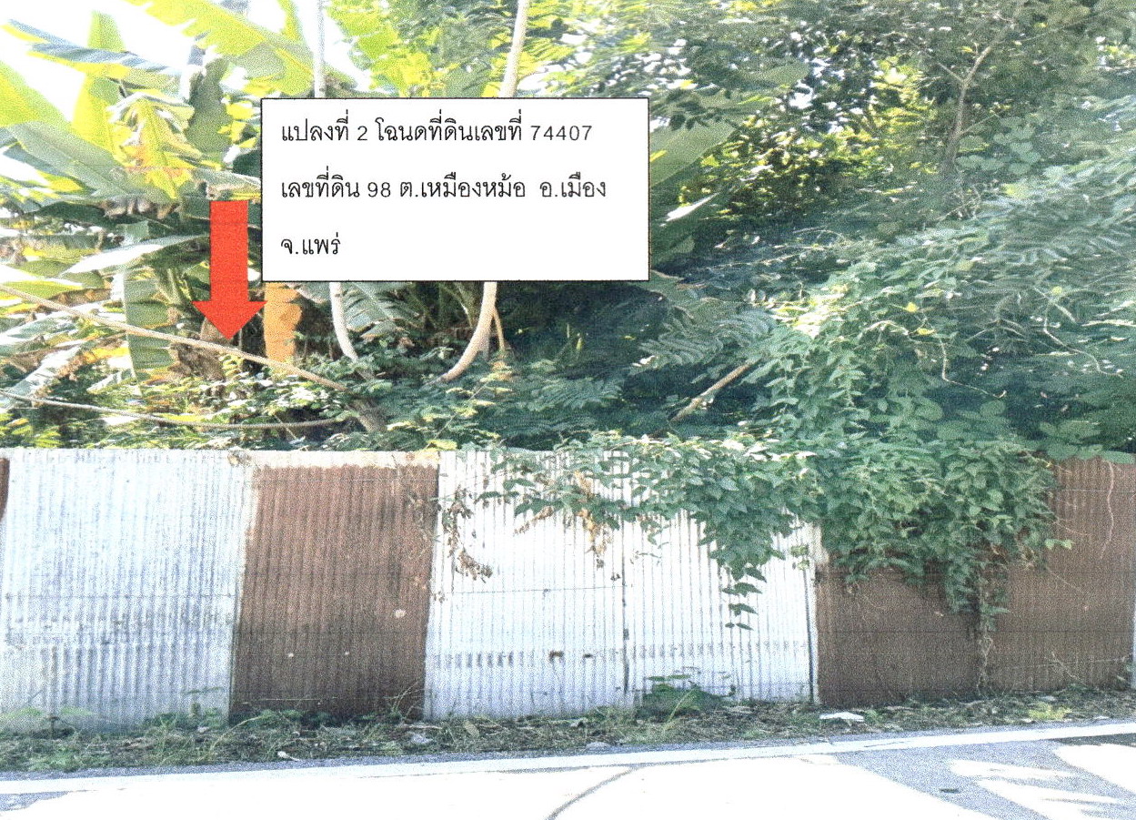 ขายทอดตลาด ที่ดินว่างเปล่า ต.เหมืองหม้อ อ.เมืองแพร่ จ.แพร่