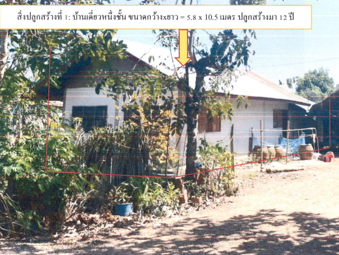 ขายทอดตลาด ที่ดินพร้อมสิ่งปลูกสร้าง ต.เขาพระนอน อ.ยางตลาด จ.กาฬสินธุ์