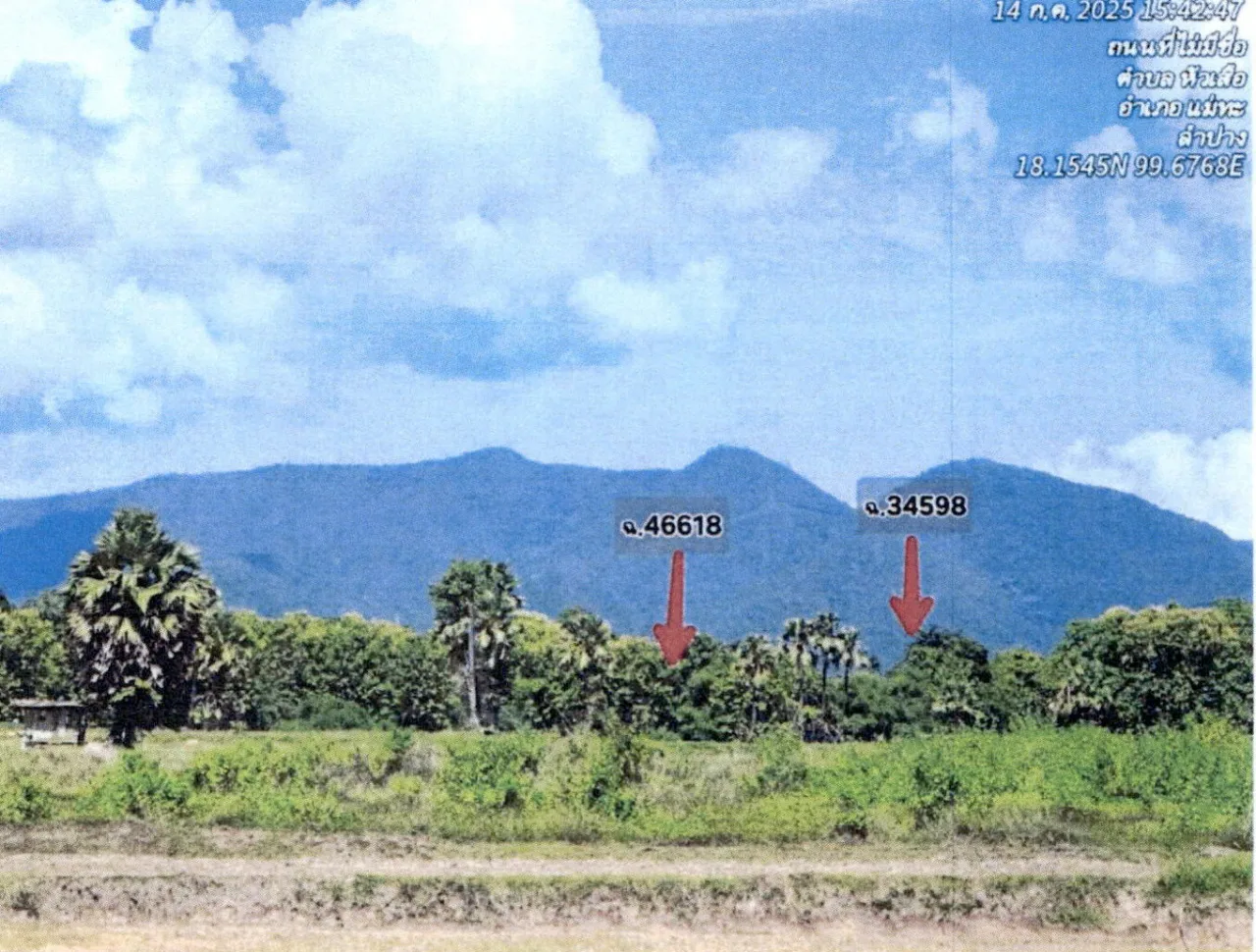 ขายทอดตลาด ที่ดินว่างเปล่า ต.หัวเสือ อ.แม่ทะ จ.ลำปาง