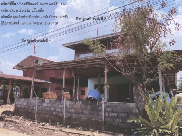 ขายทอดตลาด ที่ดินพร้อมสิ่งปลูกสร้าง ต.เชียงขวัญ อ.เชียงขวัญ จ.ร้อยเอ็ด