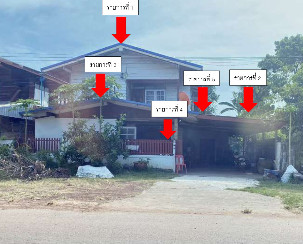 ขายทอดตลาด ที่ดินพร้อมสิ่งปลูกสร้าง ต.ม่วงไข่ อ.พังโคน จ.สกลนคร