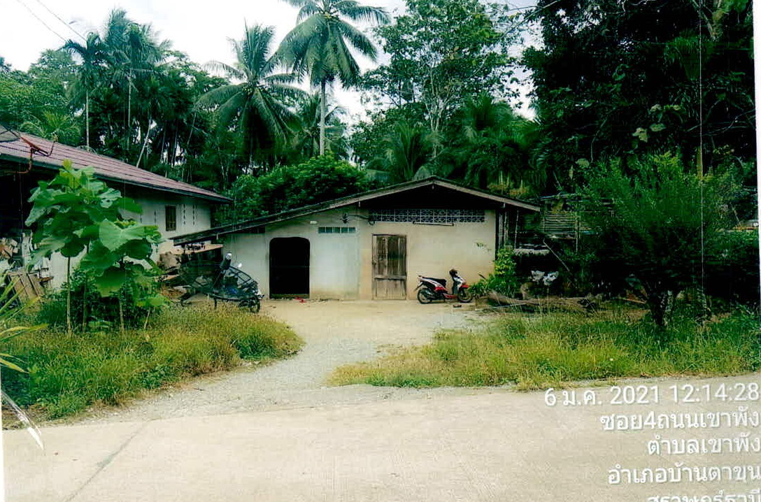 ขายทอดตลาด ที่ดินพร้อมสิ่งปลูกสร้าง ต.เขาพัง อ.บ้านตาขุน จ.สุราษฎร์ธานี